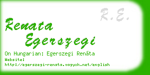 renata egerszegi business card